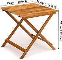 Table de bistrot pliante en acacia Sydne