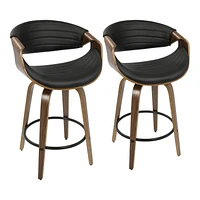 Tabouret de comptoir moderne milieu-du-siècle Symphony, de LumiSource