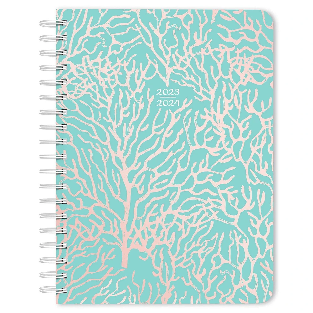 Plato Seaside Currents 2024 6x7.75 Inch 18 Months Desk Planner, July 2023 - December 2024, 9781975470579