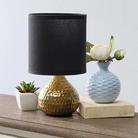 Simple Designs Mini lampe de table or martelé
