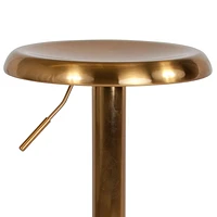 Tabouret de bar à hauteur réglable de la série Madrid au fini doré