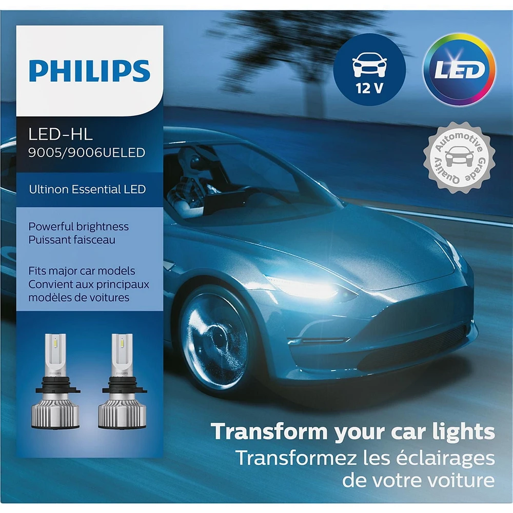 Philips 9005/9006 Ultinon Essential LED Éclairage avant à DEL,un paquet de 2