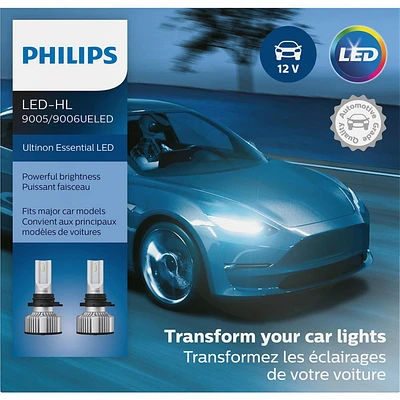 Philips 9005/9006 Ultinon Essential LED  Éclairage avant à DEL,un paquet de 2