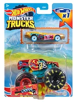 Coffret de 2 véhicules Demo Derby Monster Trucks Hot Wheels®, avec 1 camion à l’échelle 1:64