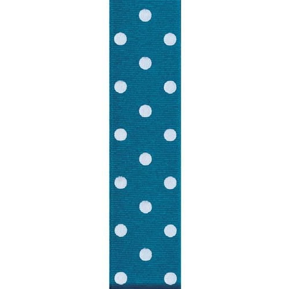 Ruban Grosgrain à pois Offray 39 mm