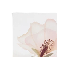 Blush Flower Embellished Canvas, 6in W x 6in H