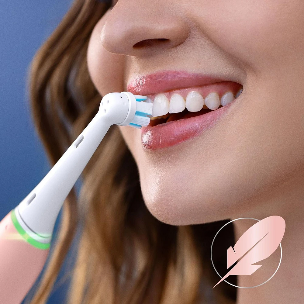 Brossettes de rechange Soins doux pour brosse à dents Oral-B iO, Blanches blanc, 2 unités