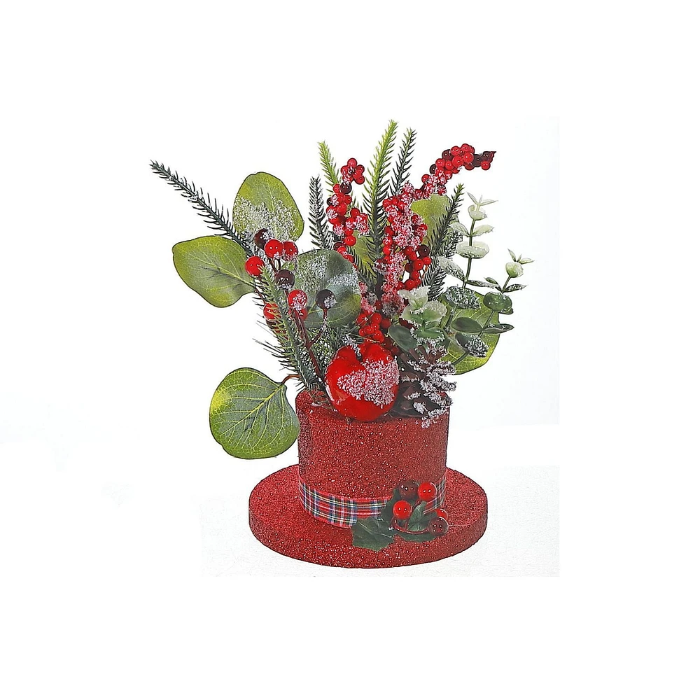 Petit Chapeau Rouge Avec Baies - Lot De 2