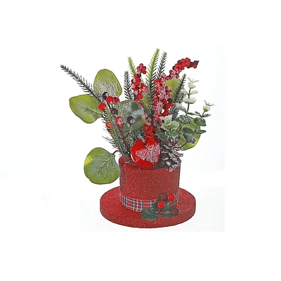 Petit Chapeau Rouge Avec Baies - Lot De 2