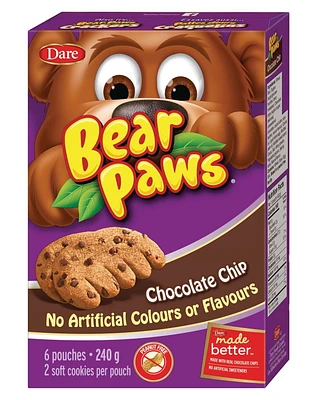 Bear Paws Chocolate Chip Cookies, Dare, 240 g