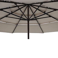 Parasol de marché rond à 3 volants de 3 m hometrends