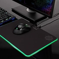 ENHANCE Large LED Gaming Mouse Pad with Soft Fabric Surface