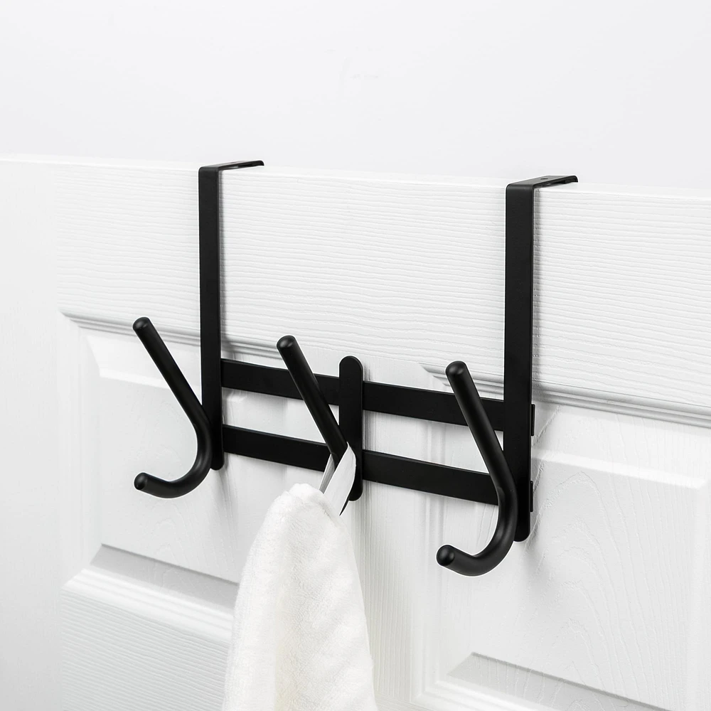 Era Barre à 3 crochets Zeus pour dessus de porte noir, 10.24 x 8.74po 10,24 x 8,74 po