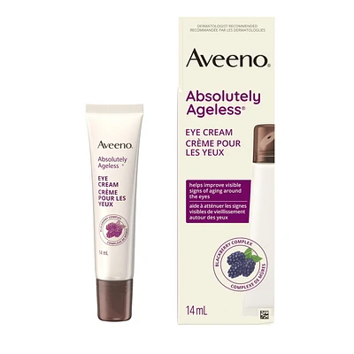 Aveeno Absolutely Ageless Eye Cream, Under Eye cream Anti Aging, Wrinkle Care, Reduce Crows Feet, Blackberry Extract