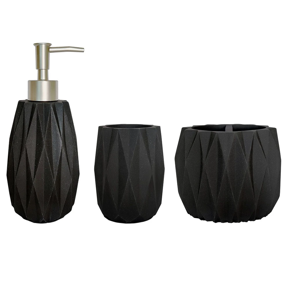 hometrends Black Geo Soap Dispenser