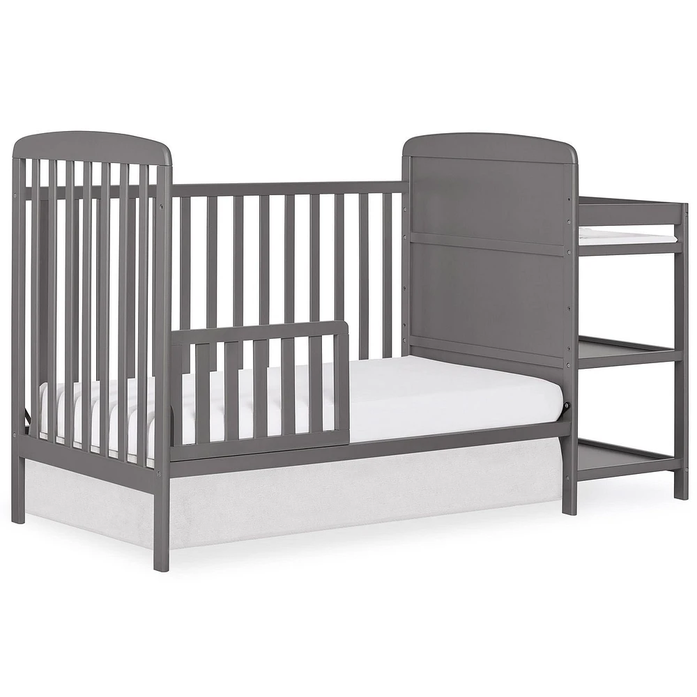 Dream On Me Anna 4 in 1 Full Size Crib and Changing Table Combo, Model #678, Two Storage Shelves