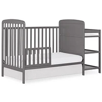 Dream On Me Anna 4 in 1 Full Size Crib and Changing Table Combo, Model #678, Two Storage Shelves