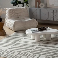Tapis d'interieur exterieur abstrait Rug Branch Maise, beige creme, moderne - Entree, couloir, salle de bain et cuisine