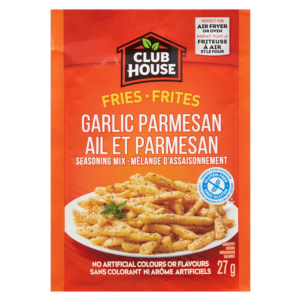 Mélange d'assaisonnement pour frites Club House, ail et parmesan, sans gluten