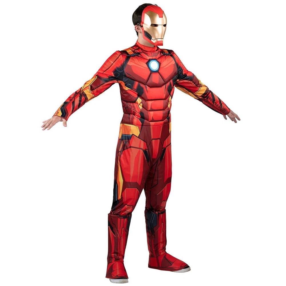 Déguisement Iron Man MARVEL pour adulte - Combinaison rembourrée et masque en plastique 3D
