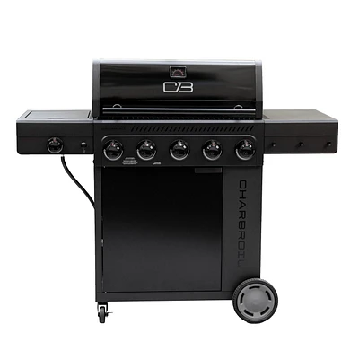 Barbecue à gaz Performance Series FlavorMax 5 brûleurs avec armoire, brûleur latéral et plaque de cuisson de 12 pouces. Performance Series FlavorMax 5 brûleurs