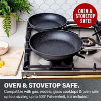 Granitestone Cookware Nonstick Frying Pan, 12” Nonstick Pan for Cooking & Frying, Mineral Enforced Egg Pan with Stay Cool Handles, Dishwasher Safe