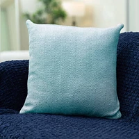 Ensemble de 2 coussins en coton à rayures à chevrons remplis de poly avec fermeture à glissière lavable en machine