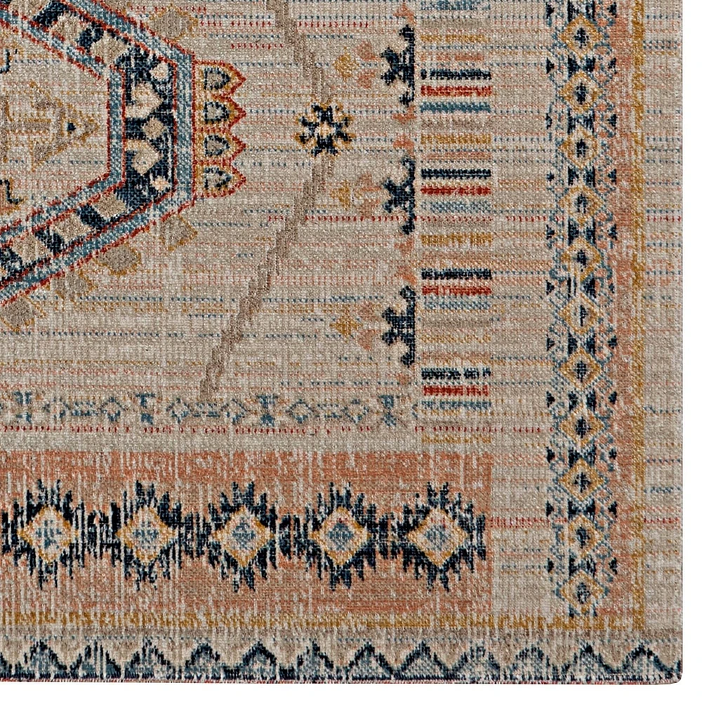Great Zero Lana Ivory & Terracotta 5' x 7'6" Area Rug