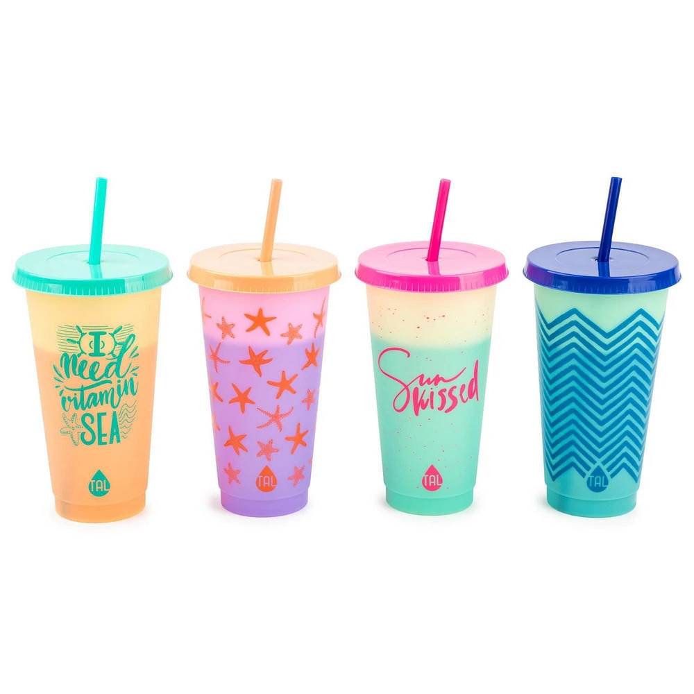 TAL Cold Color Changing Cups 24 fl oz, Multi Color