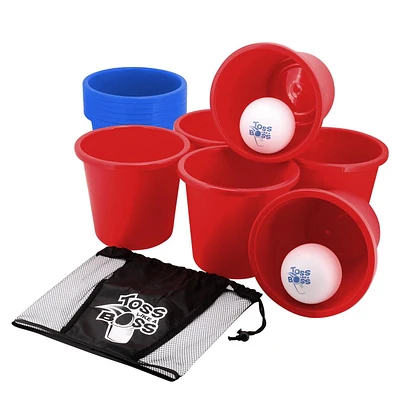 Banzai Toss Like A Boss Outdoor Giant Pong Lawn Game with Drawstring Bag, Toss Like A Boss