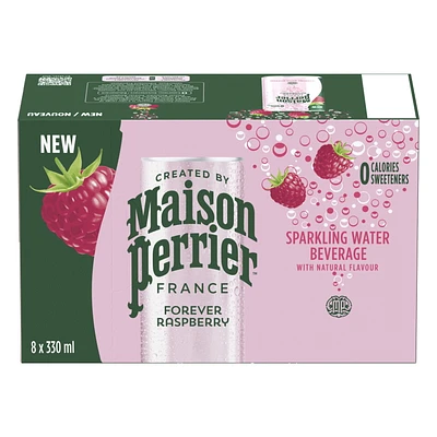 Maison Perrier Forever Raspberry, Sparkling Water Beverage, Natural Raspberry Flavour, No Calories, No Sweeteners, No Sodium, Sourced & Bottled In France, 2.6 L