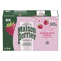 Maison Perrier Forever Raspberry, Sparkling Water Beverage, Natural Raspberry Flavour, No Calories, No Sweeteners, No Sodium, Sourced & Bottled In France, 2.6 L