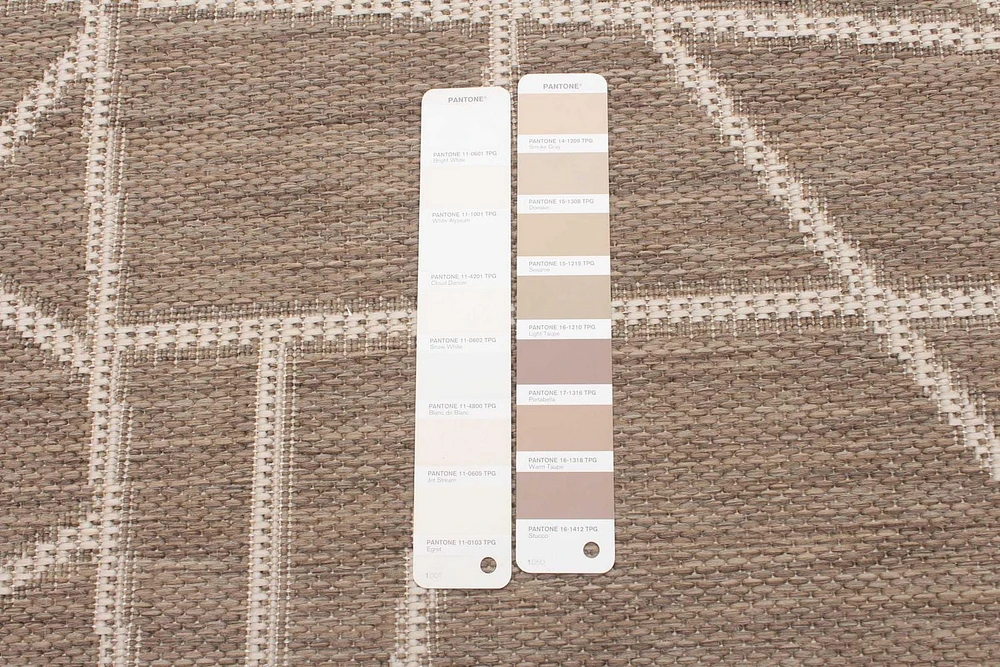 ECARPET Indoor Outdoor Area Rug for Patio, Deck, Living Room Sisal Abstract Collection