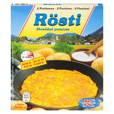 Dr. Willi Knoll Rosti Shredded Potatoes, 400 g, 10 x 400 g