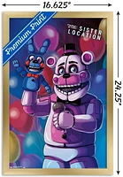 Five Nights at Freddy's: Sister Location - Funtime Freddy Wall Poster, 22.375" x 34" Framed