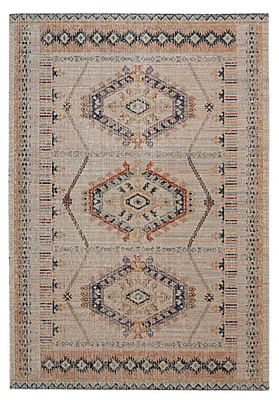 Tapis Grand Zéro Lana ivoire & terre cuite de 5 pi x 7 pi 6 po