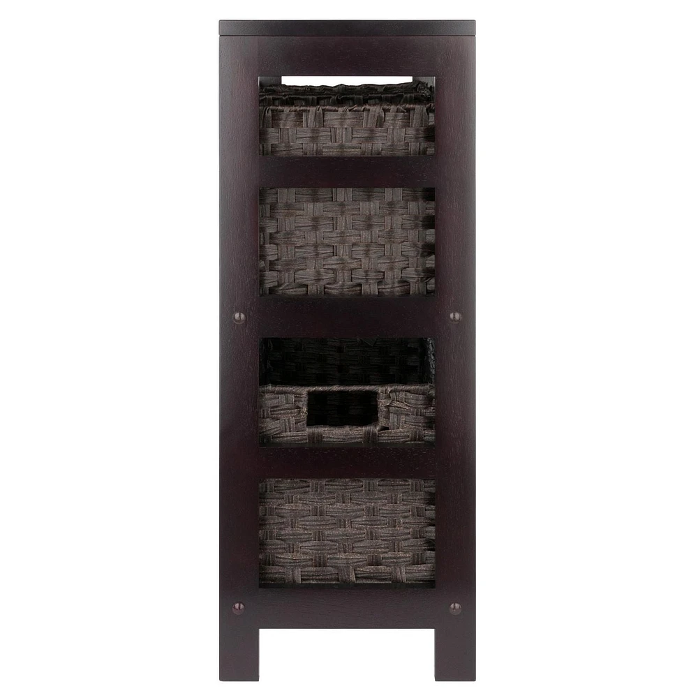 Leo 4pc Storage Shelf with Basket Set