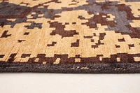 ECARPETGALLERY Tapis Noué à la Main pour Salon, Salle à Manger et Chambre à Coucher Transitionnel Collection Oushak Prestige 5'6" x 7'7" en Gris