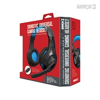 SoundTac Universal Gaming Headset For PS5™/Xbox Series X®/Xbox Series S®/Nintendo Switch®/Nintendo Switch® Lite/ PS4®/Xbox One®/Wii U®/PC/Mac® (Blue) - Armor3