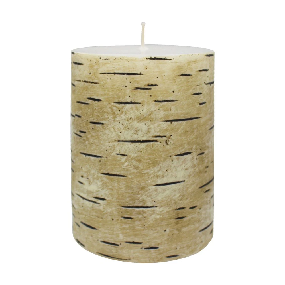 4" Bougie pilier de bouleau