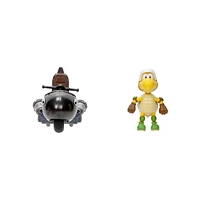 Super Mario Bros Le Film – Figurine 2,5" avec Voiture de course à tirer vers l'arrière - Koopa Troopa