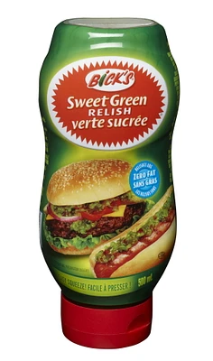 Bick's Squeeze Sweet Green Relish, 500 mL