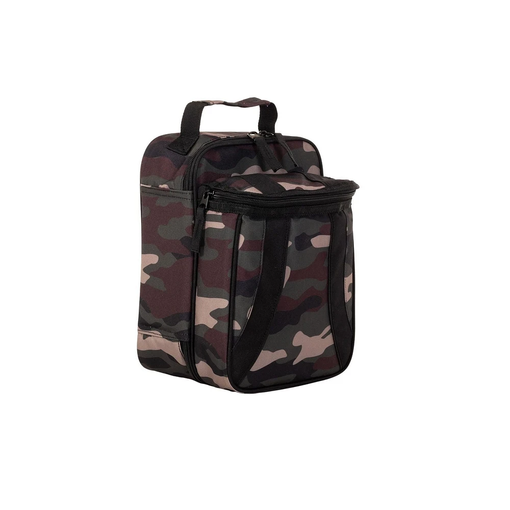 Sac à lunch de luxe avec poche avant, camo