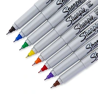 Marqueurs permanents Sharpie, Pointe ultrafine, couleurs classiques 8 unités
