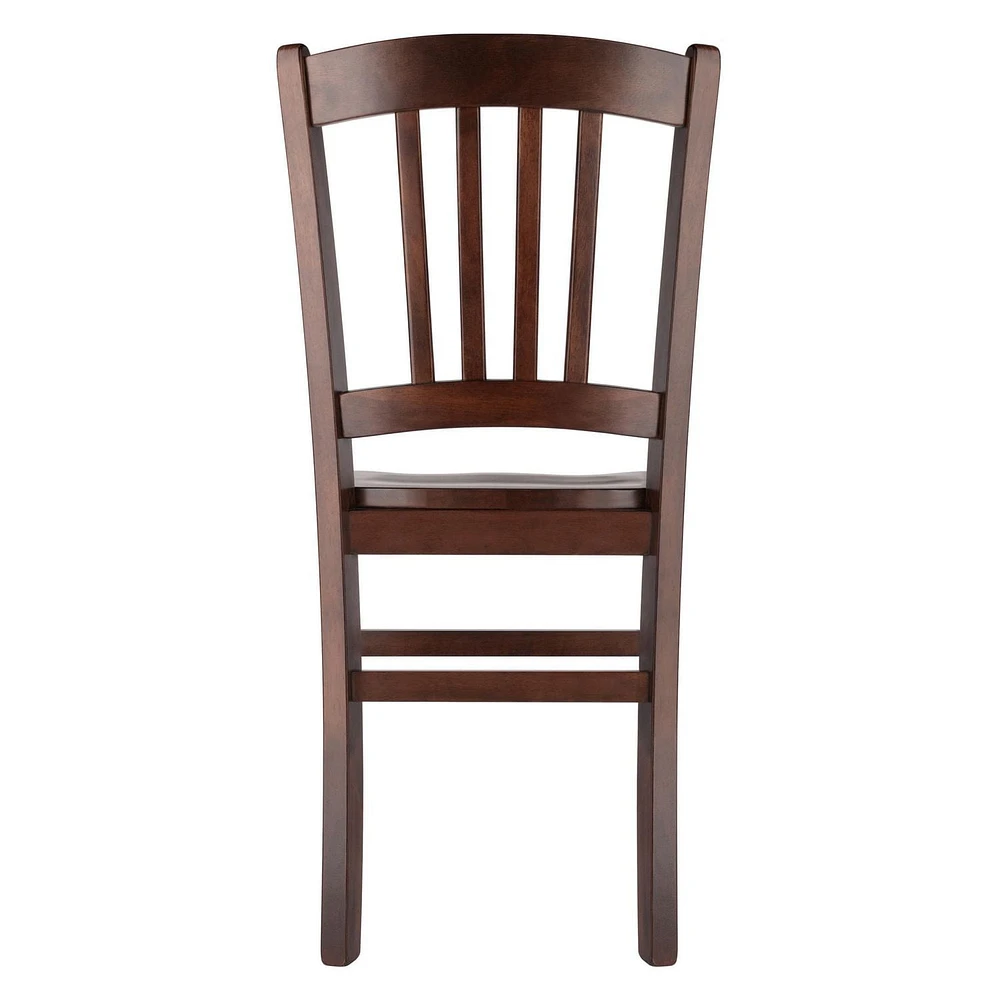 Ens. 2 pièces chaise à dossier en lattes Madison de Winsome