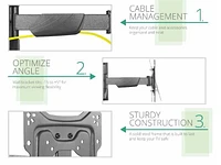 TygerClaw Full Motion Wall Mount for in. to in. Flat Panel TV