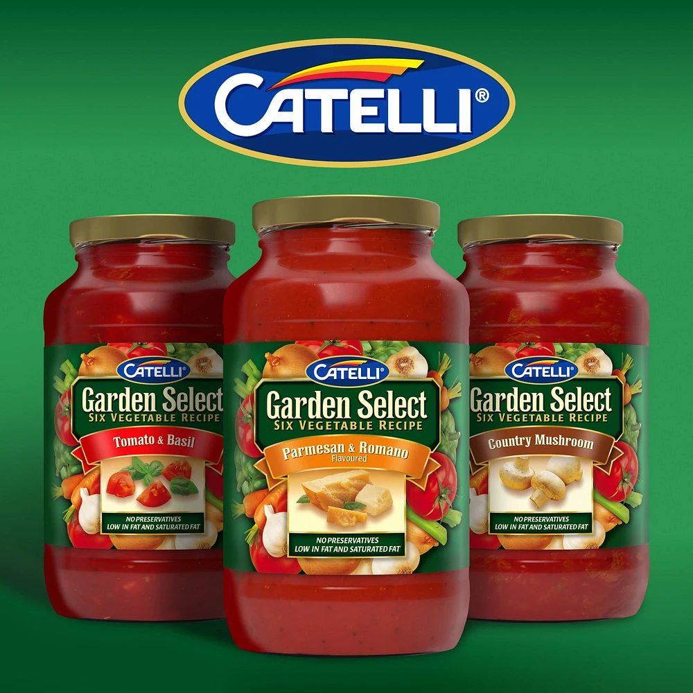 Catelli Garden Select Parmesan & Romano Flavoured Pasta Sauce, 600 mL Jar Catelli Garden Select Tomate parmesan Romano 600ML