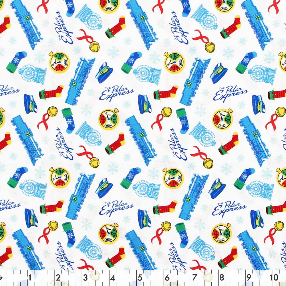Fabric Creations Tissu de coton au mètre Noël blanc de Harry Potter 111 cm (44")