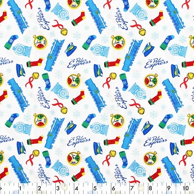 Fabric Creations  Tissu de coton au mètre Noël blanc de Harry Potter 111 cm (44")