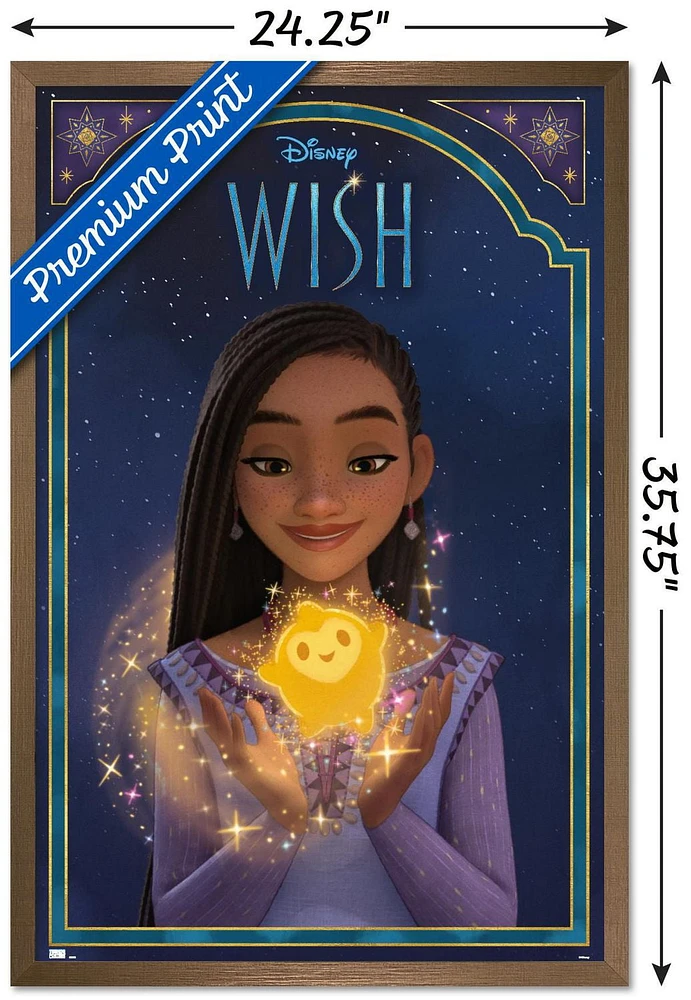 Disney Wish - Asha & Star Wall Poster, 22.375" x 34"